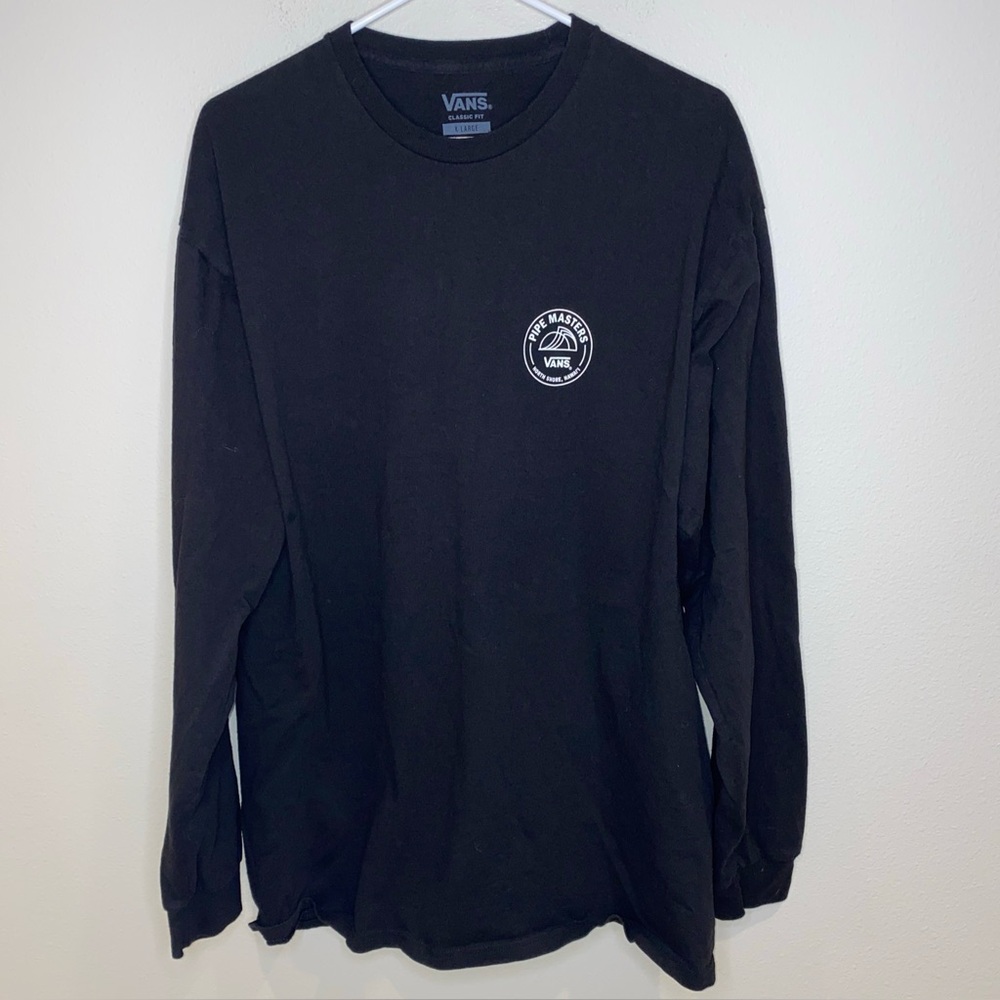 Vans Pipe Masters North Shore Hawaii 2023 Black Long Sleeve‎ T Shirt Men's XL